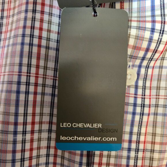 Men's Leo Chevalier 100% cotton No iron short sleeve button down shirt Size1X - Picture 5 of 8